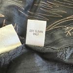 VTG CHICO'S DESIGN Women's 100% Silk Pants Black Tan Asian Embroidery Sz 3 36x29 Size L Photo 5