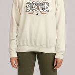 Vintage Hockey Sister White Crewneck Sweatshirt Size Large Photo 0