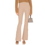 LPA  Pants Womens Medium Tan Beige Belva Bell Bottom Flare Leg Button‎ Photo 2