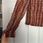 Marie Oliver Glennon Top, Sedona Stripe Rust Cinched Smock Balloon Photo 5