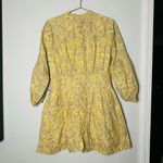 Derek Lam COLLECTIVE Paisley Yellow Floral Puff Sleeves Flared Hemline Dress 48 Photo 6