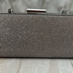 ALDO Shimmering Silver Rhinestone Crystal Wristlet Clutch Tassel Christmas Party Photo 0