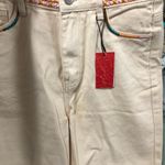 Cider  new cream wide leg embroidered jeans festival concert fall size‎ small NWT Photo 11