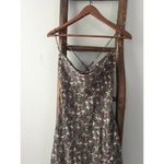 ASTR The Label Floral Slip Dress Olive Green Cowl Neck Criss Cross Back… Photo 3