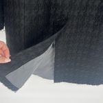 Banana Republic Women's Black Medium Wool Blend Houndstooth Italian Winter Coat Photo 7