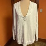Aerie  Vacay Every Day VNeck Sweatshirt Oatmeal Off-White Oversized Cozy Pullover Photo 8