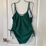 Viottiset Women's Ruched High Cut One Piece Swimsuit Tummy Control Monokini XL Green Photo 5