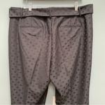 Ann Taylor  Mid Rise Ankle Black Dress Belted Pants Dotted 16 Photo 2