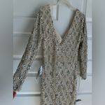 Mac Duggal Geometric Embellished Evening Gown Nude Size 10- NWT Photo 8