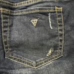 Guess Women's Juniors Solid Blue Denim Jean Ripped Distressed Shorts Size 30 Photo 3