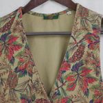 Ladies' Vintage USA Made Floral Canvas Vest By Willowbend Small Tan Photo 5