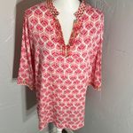 Foxcroft  Pink and White Patterned Blouse Photo 7