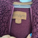 Koolaburra by UGG Brushed Back Sherpa Hoodie Pullover Fig Burgundy Sz S Red Photo 6