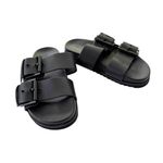 ALLSAINTS NEW Leather Sian Buckle Chunky Sandal in Black Size 8 Photo 6