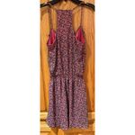 EXPRESS Pink Floral Racer Back Flowy Mini Sun Dress Brunch Garden Party Size XS Photo 2