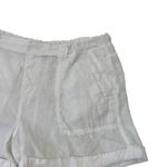 Caslon 100% Linen Pull-On Elastic Waist Shorts Pockets White size Medium Photo 2