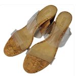 Schutz  Clear Cork Block Heel Victorie Heels Photo 4