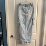 Risen Hi Rise Maxi Medium Light Blue Women's Cargo Skirt Photo 3