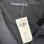 Abercrombie & Fitch NWT  Satin Black Dressy Bodysuit Blouse Top Large Photo 1