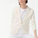 J.Crew  Ivory White Camille Shrunken Sweater-Blazer Size Large Photo 0