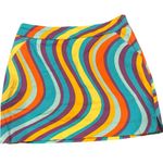 LoudMouth Rainbow Mojo Splash Colorful Striped Retro Golf Skirt Skort Shorts 2 Blue Size M Photo 0