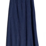 Joie  Women’s Navy Blue Strapless tube top wrap skirt 100% silk dress medium Photo 0