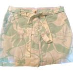 Lands’ End Women’s 12P Green Floral Cotton Skort Golf Tennis Walking Twill skirt Photo 0