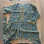 Signals Idika Floral Print Cotton Pajamas Medium New Blue Photo 2