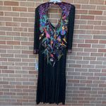 OLEG CASSINI Black Tie Gown 80's Beaded Dress Size 16 Photo 6