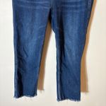 Judy Blue Cropped Straight Jeans Dark Wash Distressed Frayed Hem Size 13 31 Photo 2