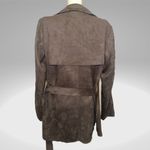 T Tahari T-Tahari Faux Suede Trench Coat. Photo 3