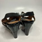 Sofft black patent leather‎ sling back pumps peep toe shoes size 8.5 Photo 3