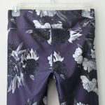 JoyLab  Dark Muted Purple Floral Athletic Performance Leggings Pocket Small Photo 4