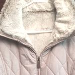 REVERSIBLE Faux Fur Quilted Vest Tan Size M Photo 5