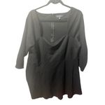 Eloquii  Black Square Neck 3/4 Sleeve Peplum Top Women's Plus Size NEW Photo 1