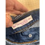 SO  Vintage Stretch Denim Shorts 3/25W | High Rise Distressed Raw Hem NWT Photo 3