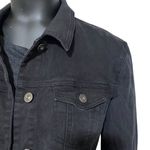 JustFab Black Denim Jean Jacket Size Small Photo 2
