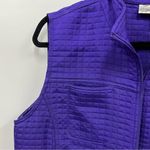 Chico's  3 Vest Woman US purple Full Zip Pockets Lightweight Quilted FLAWED Photo 9