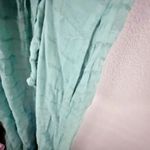 Free People  | Edie Ruffle Long Balloon Sleeve Maxi Dress Plaid Teal | Size Small Photo 6