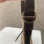 Nine West Bag Small Monogrammed Vintage Pleather Brown Cute Photo 4