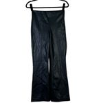 ZARA  Faux Leather Pants Womens S Black High Rise Flare Slim Vegan Stretch Edgy Photo 1
