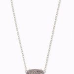 Kendra Scott Platinum Drusy Ever Necklace Photo 0