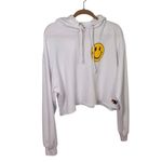Aviator Nation  Smiley 2 Graphic Cropped Hoodie in white Medium Photo 2