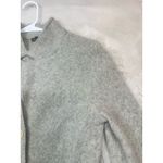 Eileen Fisher  High Collar One Button Lambs Wool Cashmere Jacket Size Medium Gray Photo 4