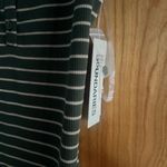 No Boundaries  Forest Green and Beige Striped Tank Photo 6