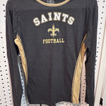 NFL Team Apparel Womens NFL New Orleans Saints Football Long Sleeve Shirt‎ Team Apparel Size M Photo 0