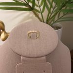 Sterling Silver SIZE 9 18kt Gold Plated 925 Stackable Dazzling Pink Cubic Zirconia Ring Photo 3