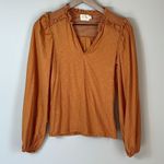 Nation Ltd  Dolly Smocked Long Sleeve‎ Blouse Size Small Photo 2