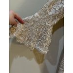 Rickie Freeman Teri Jon Lace Mesh Sheath Dress Cream wedding evening Cocktail Size 10 Photo 3