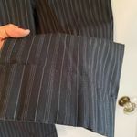 Loft Ann Taylor ‘Ann’ Striped Navy Size 8P Crop Cuffed Pants Photo 2